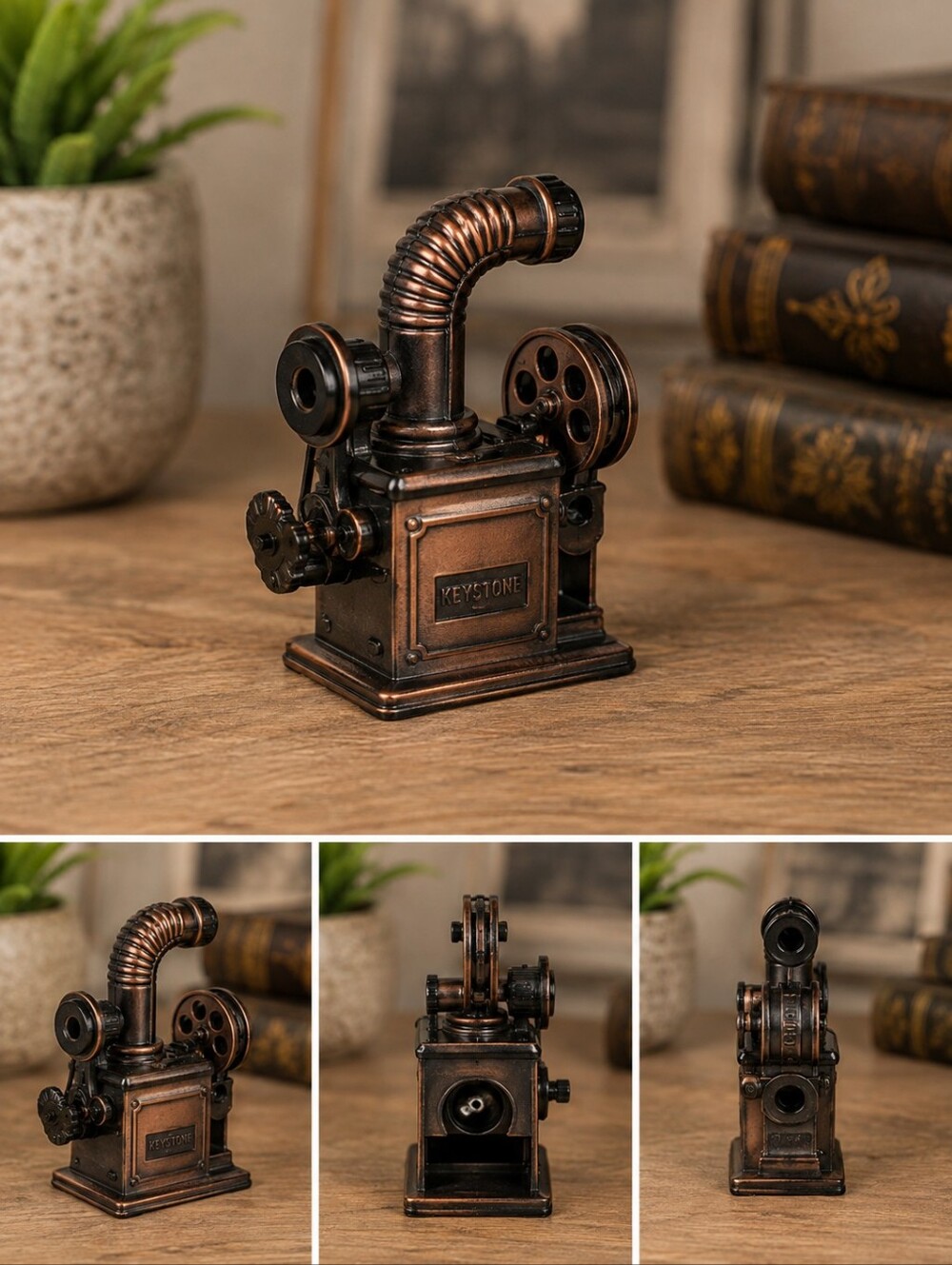 Vintage Keystone Film Projector Die Cast Pencil Sharpener Miniature Collectible